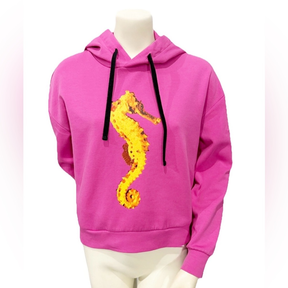National Geographic Pink Seahorse Hoodie Size Small